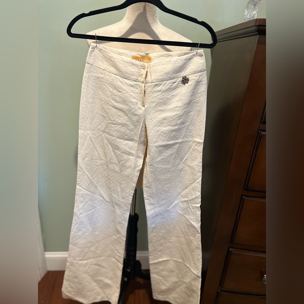 Galliano Cream Flare Jeans